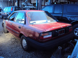 1990 TOYOTA COROLLA 4 DOOR SEDAN DLX MODEL 1.6L AT FWD COLOR RED Z14645