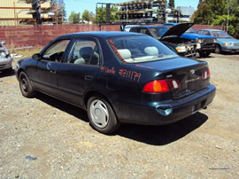 1999 TOYOTA COROLLA CE MODEL 1.8L ENGINE, AUTOMATIC TRANSMISSON 4SPD, COLOR GREEN, STK # Z11179